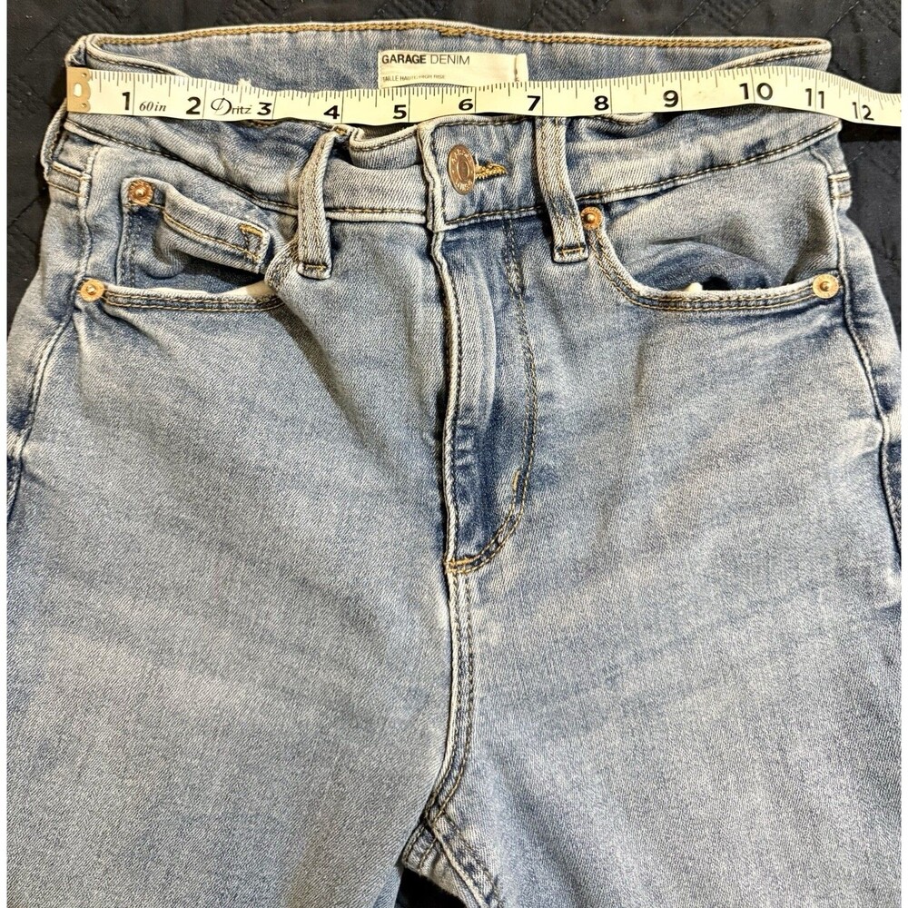Garage Juniors Size 1 Blue Jeans Medium Wash Skinny Fit High Rise - Picture 2 of 7